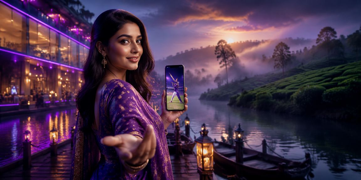 সিলেটের চা বাগানের পটভূমিতে ক্রিকেট বেটিং উপভোগ করছেন একজন ব্যবহারকারী