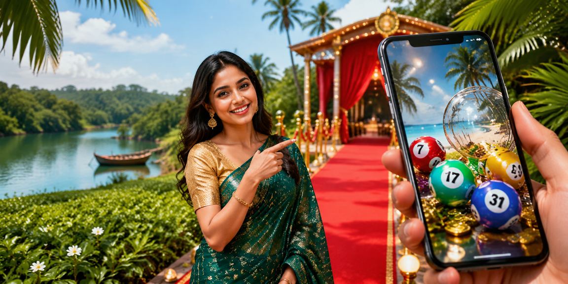 সিলেটের চা বাগানের পটভূমিতে মোবাইলে vs 555 পুরস্কার চেক করছেন সদস্য